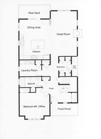 Narrow lot modular home construction did not deter from the exceptional look and open floor plan design. First floor office area which can be converted to a bedroom if needed make this home very functional. 